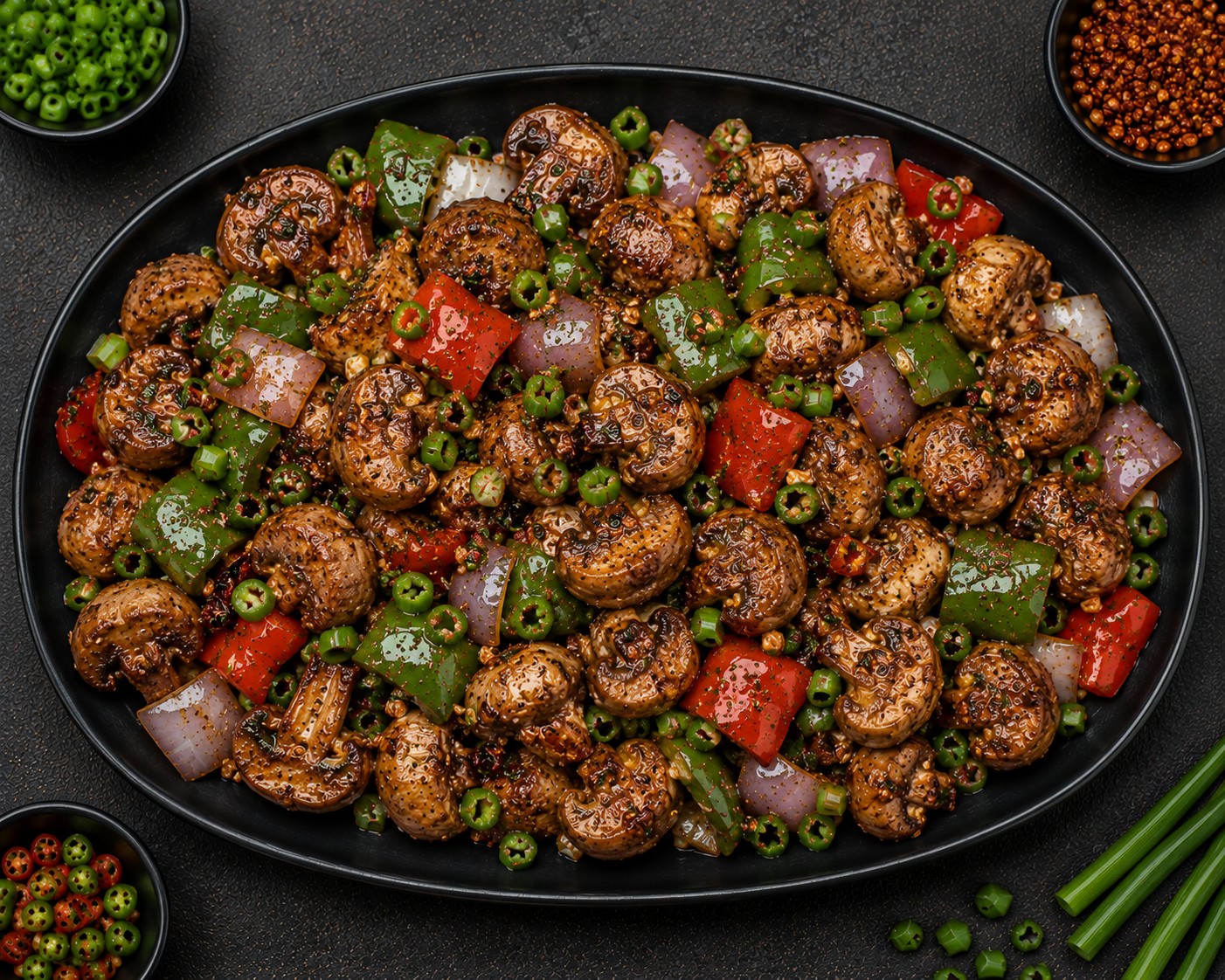 Chilli Mushroom (Dry)